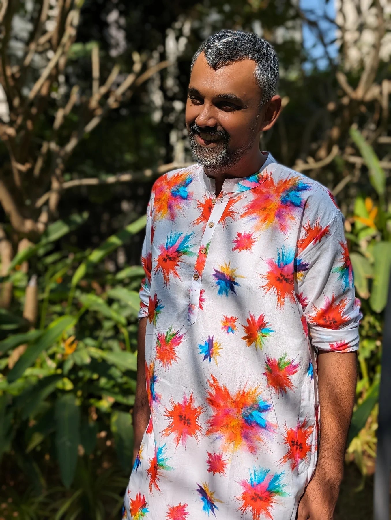 Colour Splash Holi print Kurta for Boys and Men